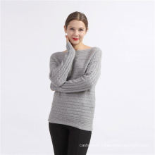 Best seller excellent quality grey color pattern lady sweater